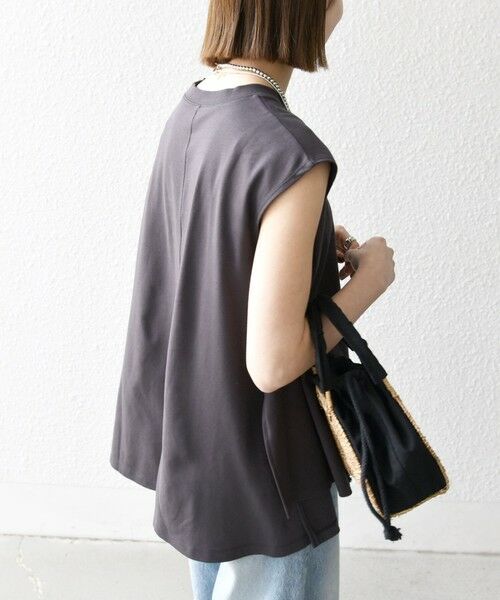 SHIPS / シップス カットソー | SHIPS any:〈接触冷感/汗染み防止加工/洗濯機可能〉Aライン フレンチスリーブ TEE | 詳細27