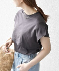 SHIPS / シップス カットソー | SHIPS any:〈接触冷感/汗染み防止加工/洗濯機可能〉レイヤード フレンチスリーブ TEE