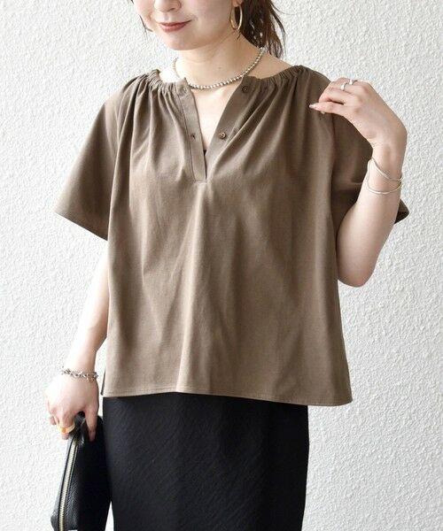 SHIPS / シップス Tシャツ | SHIPS any:〈UVカット/接触冷感/吸水速乾/洗濯機可能〉USAコットン フレア TEE | 詳細22