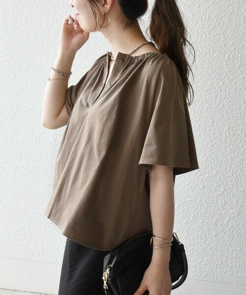 SHIPS / シップス Tシャツ | SHIPS any:〈UVカット/接触冷感/吸水速乾/洗濯機可能〉USAコットン フレア TEE | 詳細25