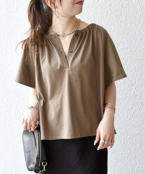 SHIPS / シップス Tシャツ | SHIPS any:〈UVカット/接触冷感/吸水速乾/洗濯機可能〉USAコットン フレア TEE | 詳細26