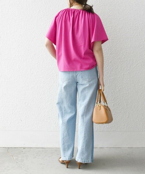 SHIPS / シップス Tシャツ | SHIPS any:〈UVカット/接触冷感/吸水速乾/洗濯機可能〉USAコットン フレア TEE | 詳細21