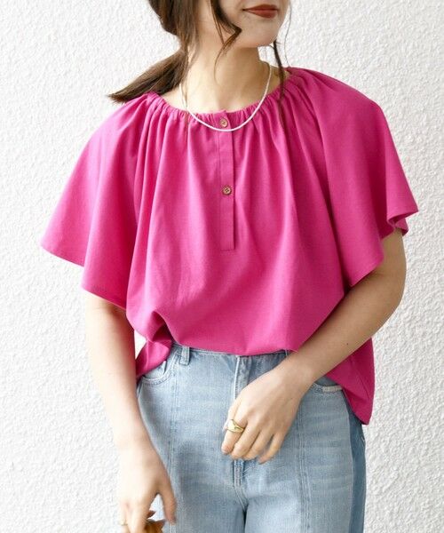 SHIPS / シップス Tシャツ | SHIPS any:〈UVカット/接触冷感/吸水速乾/洗濯機可能〉USAコットン フレア TEE | 詳細22