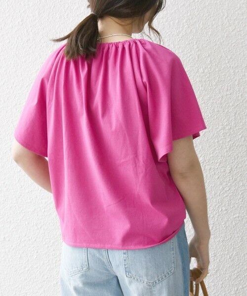 SHIPS / シップス Tシャツ | SHIPS any:〈UVカット/接触冷感/吸水速乾/洗濯機可能〉USAコットン フレア TEE | 詳細23