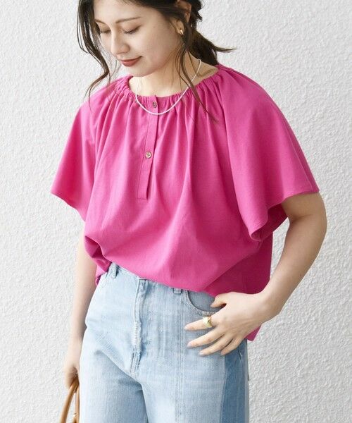 SHIPS / シップス Tシャツ | SHIPS any:〈UVカット/接触冷感/吸水速乾/洗濯機可能〉USAコットン フレア TEE | 詳細26