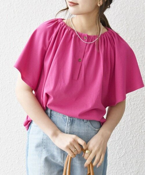 SHIPS / シップス Tシャツ | SHIPS any:〈UVカット/接触冷感/吸水速乾/洗濯機可能〉USAコットン フレア TEE | 詳細27