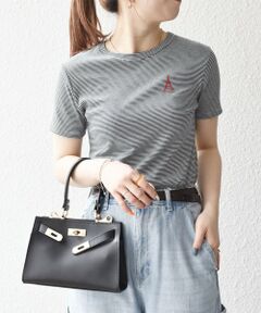SHIPS / シップス Tシャツ | 【SHIPS any別注】PETIT BATEAU: ロゴ プリント コンパクト ボーダー TEE 25SS