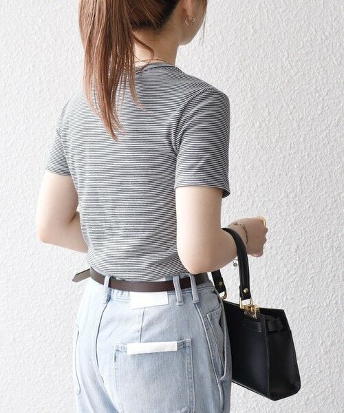 SHIPS / シップス Tシャツ | 【SHIPS any別注】PETIT BATEAU: ロゴ プリント コンパクト ボーダー TEE 25SS | 詳細5