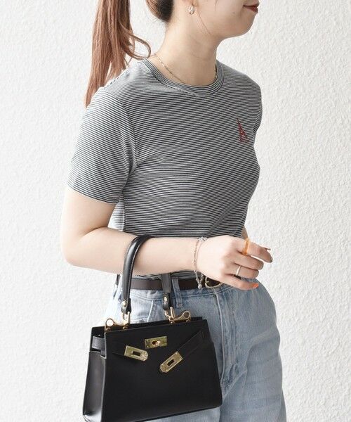 SHIPS / シップス Tシャツ | 【SHIPS any別注】PETIT BATEAU: ロゴ プリント コンパクト ボーダー TEE 25SS | 詳細6