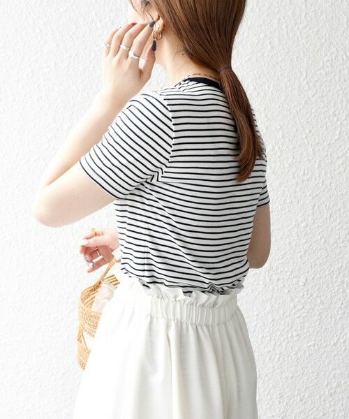 SHIPS / シップス Tシャツ | 【SHIPS any別注】PETIT BATEAU: ロゴ プリント コンパクト ボーダー TEE 25SS | 詳細18