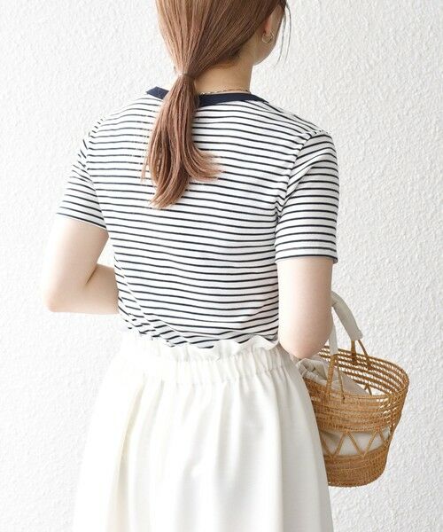 SHIPS / シップス Tシャツ | 【SHIPS any別注】PETIT BATEAU: ロゴ プリント コンパクト ボーダー TEE 25SS | 詳細19