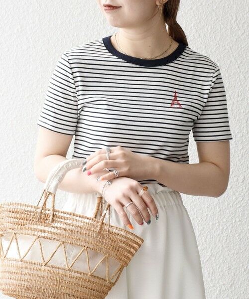 SHIPS / シップス Tシャツ | 【SHIPS any別注】PETIT BATEAU: ロゴ プリント コンパクト ボーダー TEE 25SS | 詳細22