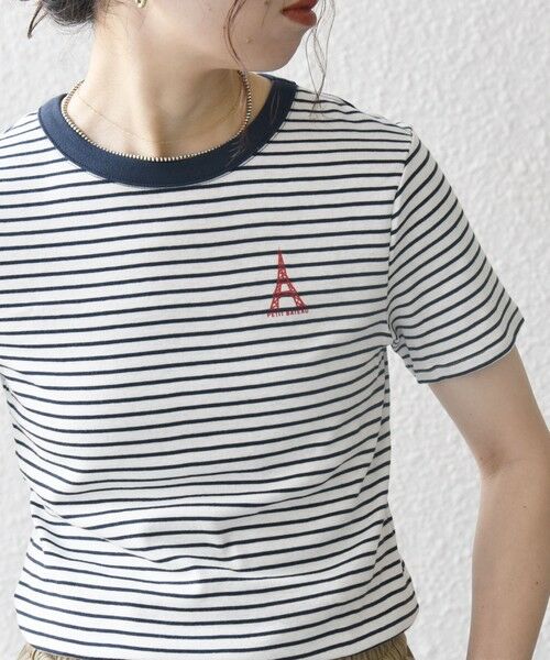 SHIPS / シップス Tシャツ | 【SHIPS any別注】PETIT BATEAU: ロゴ プリント コンパクト ボーダー TEE 25SS | 詳細27