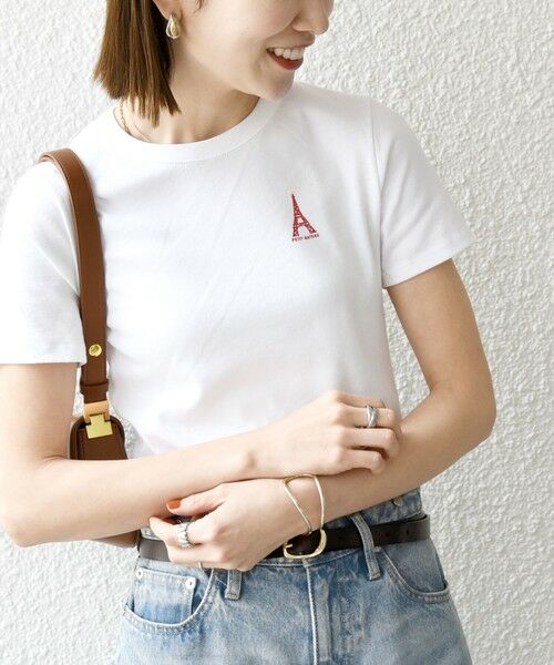 SHIPS for women/シップスウィメン 【SHIPS any別注】PETIT BATEAU: ロゴ プリント コンパクト TEE 25SS ホワイト ONE SIZE SHIPS for women/シップスウィメン 【SHIPS any別注】PETIT BATEAU: ロゴ プリント コンパクト TEE 25SS ホワイト ONE SIZE