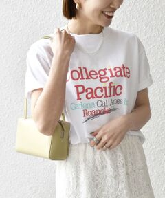 SHIPS / シップス Tシャツ | 【SHIPS any別注】Collegiate Pacific:〈洗濯機可能〉V ガゼット プリント & 刺繍 Tシャツ 25SS