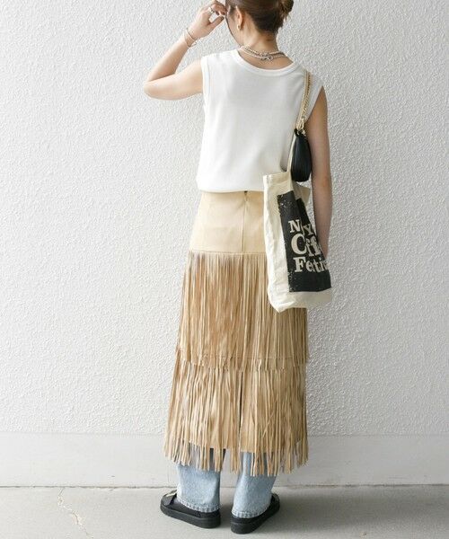 SHIPS / シップス タンクトップ | SHIPS any:〈洗濯機可能〉ワッフル ヘンリーネック 2WAY ノースリーブ TEE | 詳細2