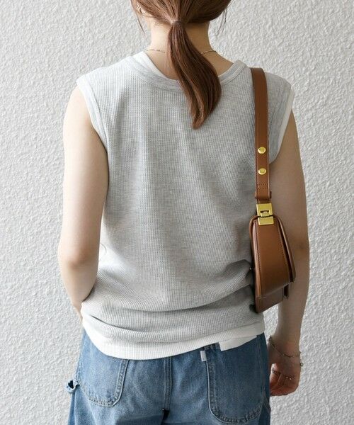 SHIPS / シップス タンクトップ | SHIPS any:〈洗濯機可能〉ワッフル ヘンリーネック 2WAY ノースリーブ TEE | 詳細16