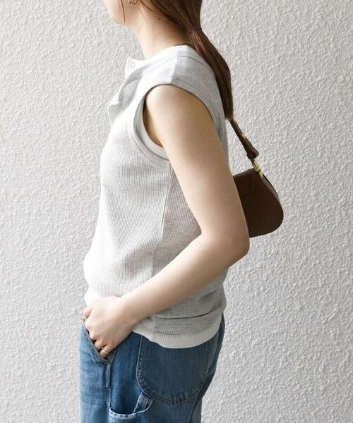 SHIPS / シップス タンクトップ | SHIPS any:〈洗濯機可能〉ワッフル ヘンリーネック 2WAY ノースリーブ TEE | 詳細17