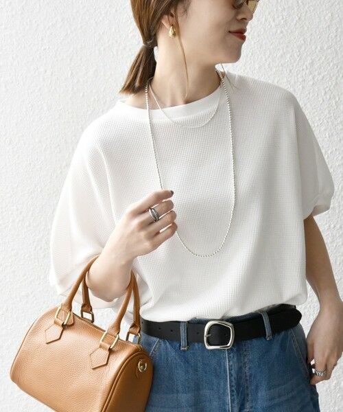 SHIPS / シップス Tシャツ | SHIPS any:〈洗濯機可能〉ワッフル ワイド コクーン ドルマン TEE | 詳細3