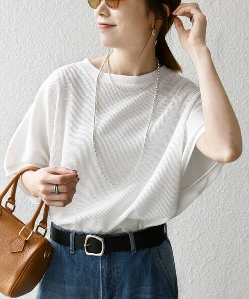 SHIPS / シップス Tシャツ | SHIPS any:〈洗濯機可能〉ワッフル ワイド コクーン ドルマン TEE | 詳細4