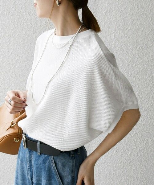 SHIPS / シップス Tシャツ | SHIPS any:〈洗濯機可能〉ワッフル ワイド コクーン ドルマン TEE | 詳細7