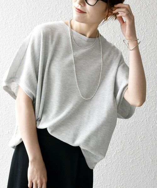 SHIPS / シップス Tシャツ | SHIPS any:〈洗濯機可能〉ワッフル ワイド コクーン ドルマン TEE | 詳細18