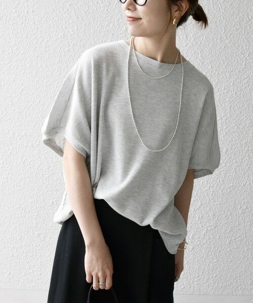 SHIPS / シップス Tシャツ | SHIPS any:〈洗濯機可能〉ワッフル ワイド コクーン ドルマン TEE | 詳細19