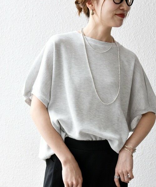 SHIPS / シップス Tシャツ | SHIPS any:〈洗濯機可能〉ワッフル ワイド コクーン ドルマン TEE | 詳細20