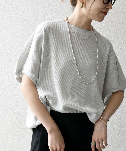 SHIPS / シップス Tシャツ | SHIPS any:〈洗濯機可能〉ワッフル ワイド コクーン ドルマン TEE | 詳細21