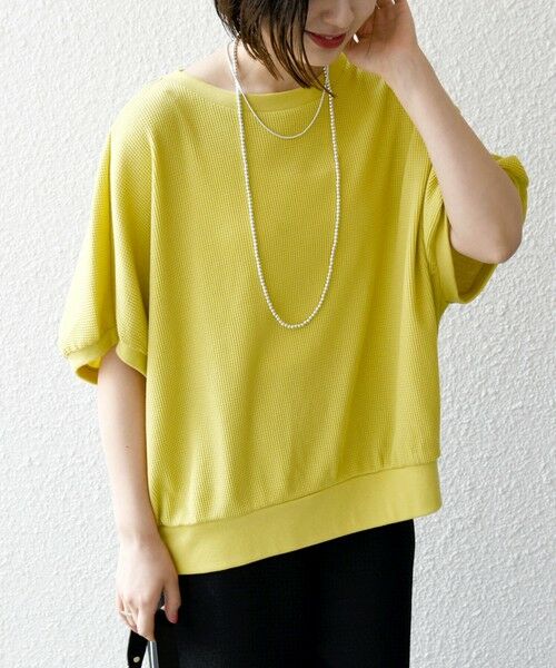 SHIPS for women/シップスウィメン 《予約》SHIPS any:〈洗濯機可能〉ワッフル ワイド コクーン ドルマン TEE イエロー ONE SIZE SHIPS for women/シップスウィメン 《予約》SHIPS any:〈洗濯機可能〉ワッフル ワイド コクーン ドルマン TEE イエロー ONE SIZE