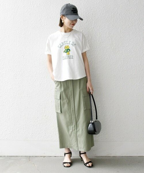 SHIPS / シップス Tシャツ | 【SHIPS any別注】KNiTS:〈洗濯機可能〉ラウンドヘム プリント ショート TEE | 詳細1