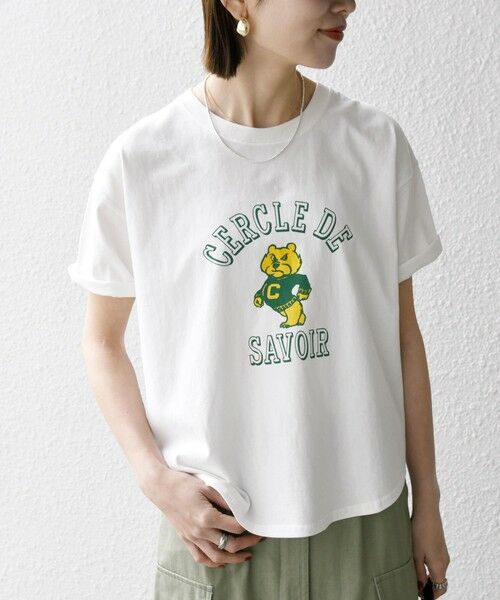 SHIPS / シップス Tシャツ | 【SHIPS any別注】KNiTS:〈洗濯機可能〉ラウンドヘム プリント ショート TEE | 詳細10