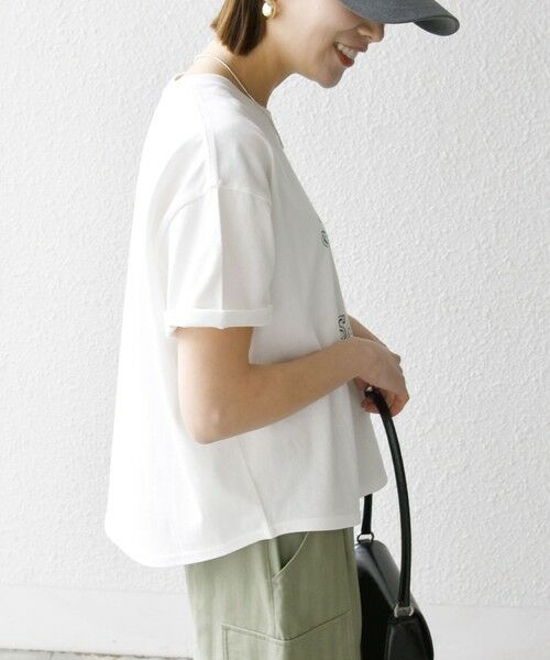 SHIPS / シップス Tシャツ | 【SHIPS any別注】KNiTS:〈洗濯機可能〉ラウンドヘム プリント ショート TEE | 詳細7