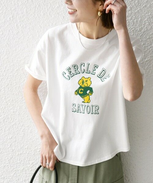 SHIPS / シップス Tシャツ | 【SHIPS any別注】KNiTS:〈洗濯機可能〉ラウンドヘム プリント ショート TEE | 詳細8