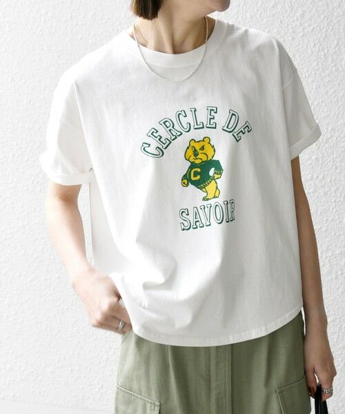 SHIPS / シップス Tシャツ | 【SHIPS any別注】KNiTS:〈洗濯機可能〉ラウンドヘム プリント ショート TEE | 詳細9