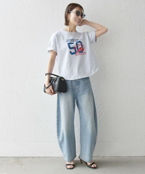 SHIPS / シップス Tシャツ | 【SHIPS any別注】KNiTS:〈洗濯機可能〉ラウンドヘム プリント ショート TEE | 詳細13