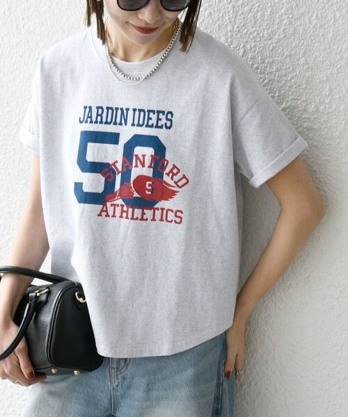 SHIPS / シップス Tシャツ | 【SHIPS any別注】KNiTS:〈洗濯機可能〉ラウンドヘム プリント ショート TEE | 詳細15