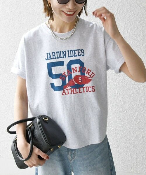 SHIPS / シップス Tシャツ | 【SHIPS any別注】KNiTS:〈洗濯機可能〉ラウンドヘム プリント ショート TEE | 詳細17