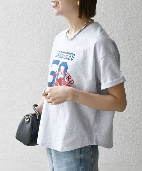 SHIPS / シップス Tシャツ | 【SHIPS any別注】KNiTS:〈洗濯機可能〉ラウンドヘム プリント ショート TEE | 詳細19