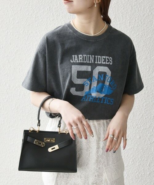 SHIPS for women/シップスウィメン 【SHIPS any別注】KNiTS:〈洗濯機可能〉ラウンドヘム プリント ショート TEE チャコールグレー ONE SIZE SHIPS for women/シップスウィメン 【SHIPS any別注】KNiTS:〈洗濯機可能〉ラウンドヘム プリント ショート TEE チャコールグレー ONE SIZE