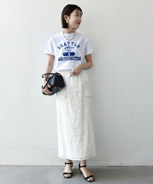 SHIPS / シップス Tシャツ | Champion:〈洗濯機可能〉クルーネック カレッジ ロゴ TEE 25SS | 詳細1