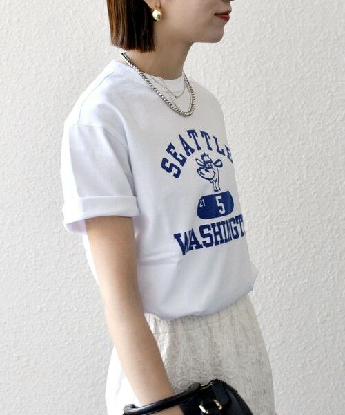 SHIPS / シップス Tシャツ | Champion:〈洗濯機可能〉クルーネック カレッジ ロゴ TEE 25SS | 詳細4
