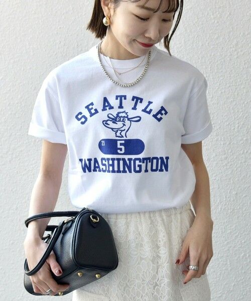 SHIPS / シップス Tシャツ | Champion:〈洗濯機可能〉クルーネック カレッジ ロゴ TEE 25SS | 詳細6