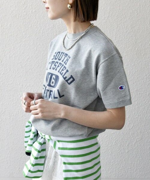 SHIPS / シップス Tシャツ | Champion:〈洗濯機可能〉ロゴ プリント スウェット TEE 25SS | 詳細4