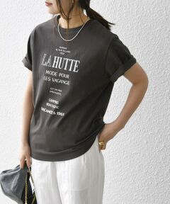 SHIPS / シップス Tシャツ | 【SHIPS any別注】La Hutte:〈洗濯機可能〉ロゴ プリント TEE