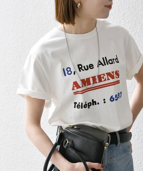 SHIPS for women/シップスウィメン 《一部追加予約》【SHIPS any別注】La Hutte:〈洗濯機可能〉ロゴ プリント TEE ホワイト ONE SIZE SHIPS for women/シップスウィメン 《一部追加予約》【SHIPS any別注】La Hutte:〈洗濯機可能〉ロゴ プリント TEE ホワイト ONE SIZE