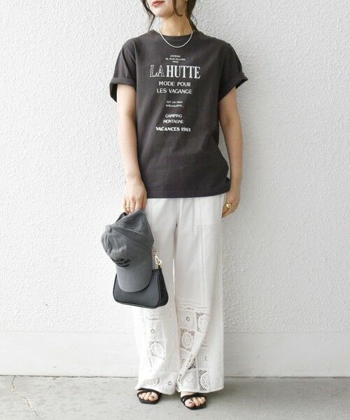 SHIPS / シップス Tシャツ | 【SHIPS any別注】La Hutte:〈洗濯機可能〉ロゴ プリント TEE | 詳細19