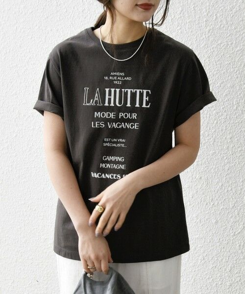 SHIPS / シップス Tシャツ | 【SHIPS any別注】La Hutte:〈洗濯機可能〉ロゴ プリント TEE | 詳細21