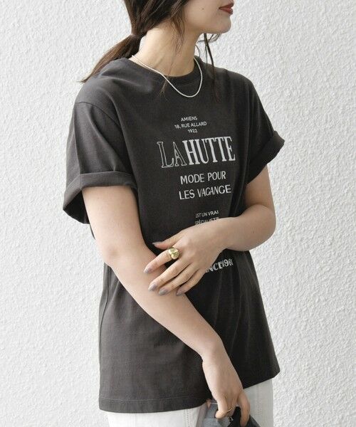 SHIPS / シップス Tシャツ | 【SHIPS any別注】La Hutte:〈洗濯機可能〉ロゴ プリント TEE | 詳細22