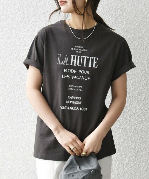 SHIPS / シップス Tシャツ | 【SHIPS any別注】La Hutte:〈洗濯機可能〉ロゴ プリント TEE | 詳細24